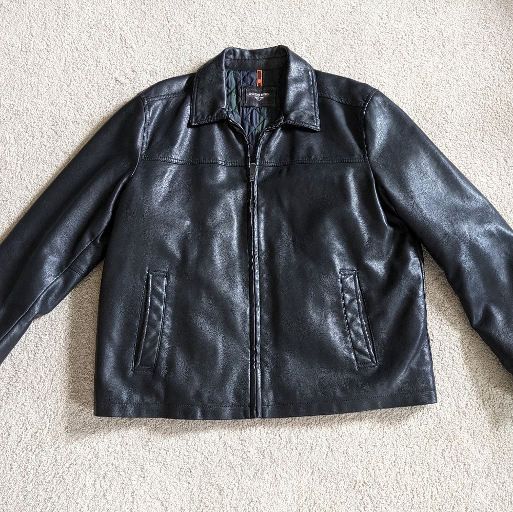 Men's XL Dockers leather coat